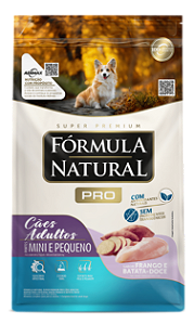 Ração Fórmula Natural Super Premium para Cães Adultos Mini e Pequeno Porte Sabor: Frango e Arroz Integral