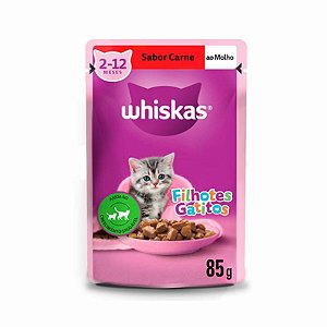 Sachê Whiskas para Gatos Filhotes Sabor: Carne 85g