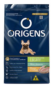 Origens Cães Adultos Light Mini e Pequeno Porte Frango e Cereais