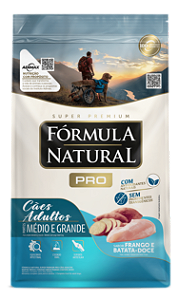 Fórmula Natural Pró para Cães Adultos Médio e Grande Porte Sabor Frango e Arroz Integral