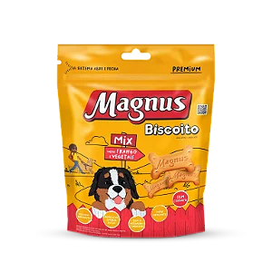 Biscoitos Magnus Premium Mix Sabor de Frango e Vegetais 500g
