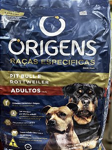 Origens Raças Específicas Pit Bull e Rottweiler adultos