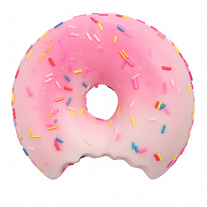 🍩 Squishy Rosquinha Mordida Rosa — Super Fofo e Alivia o Estresse!