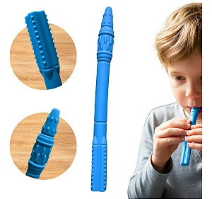 Mordedor Sensorial Bastão Silicone Macio Texturizado 17cm