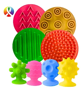 Kit 8 Pçs Brinquedo Sensorial De Texturas Silicone Autismo