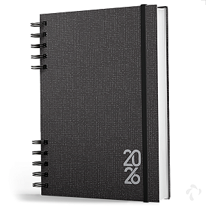 Agenda 2026 Capa Dura Negócios E Organização Pessoal Preta