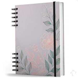 Caderno De Anotações Capa Dura Coleção Clean Violet Garden