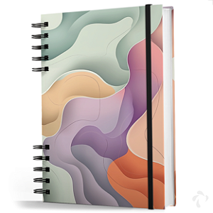 Caderno De Anotações Capa Dura Coleção Clean Curvas Colorful
