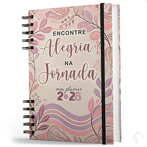 Planner Visão Semanal Mensal Capa Dura Alegria na Jornada