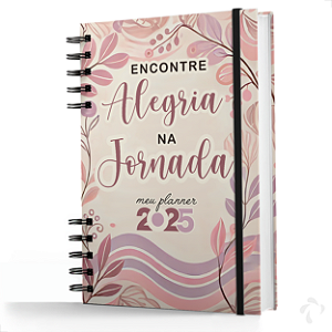 Planner Visão Semanal Mensal Capa Dura Alegria na Jornada