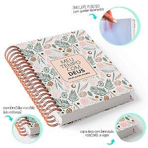NISTI PRINT | CADERNO DEVOCIONAL MEU TEMPO COM DEUS PLANNER ESTUDO DIÁRIO DA BÍBLIA COM CAPA DURA