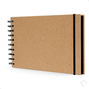 Scrapbook Álbum de Fotos Caderno Criativo C/ Capa Dura Kraft