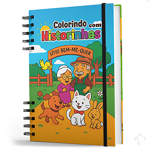 Livro de Colorir Infantil Capa Dura Colorindo C/ Historinhas