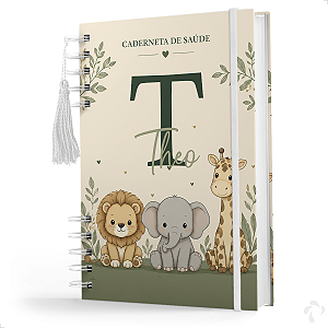 Caderneta de Vacinação Menino Personalizado Coleção Safari CAPA 03
