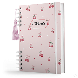 Nisti Print Caderno De Anotações Personalizado com nome - 200 pág - Cereja Cerejinha