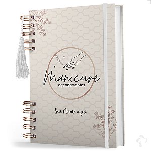 Agenda Manicure E Pedicure Para Agendamentos - Capa Dura Personalizada com Nome