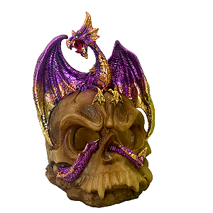 Luminária Dragão na Caveira