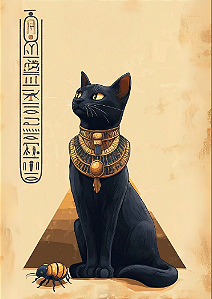 Mandala Bastet com Escaravelho