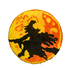 Quadro Bruxa Vassoura Tapeçaria Russa