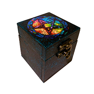 Caixa de Espelho Pentagrama Arco Íris