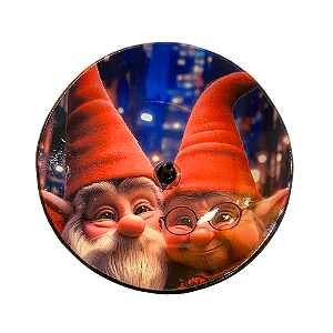 Incensário Redondo - Casal de Gnomos