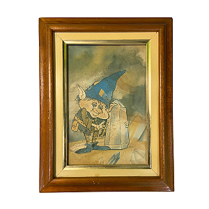Quadro Além da Lenda Colecionador - Gnomo Colecionador dos Cristais