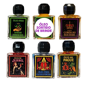 5 óleos hoodoo da sua escolha + 1 óleo de brinde