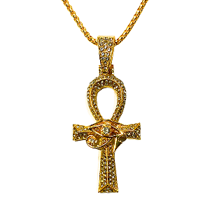 Colar - Cruz Ankh Dourada