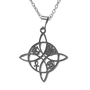 Colar Nó De Bruxa C/ Símbolos Místicos