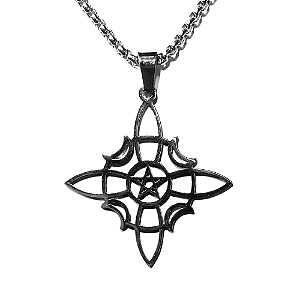 Colar Nó da Bruxa com Pentagrama