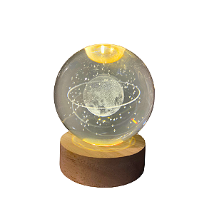 Luminária em Vidro - Planetas de Saturno