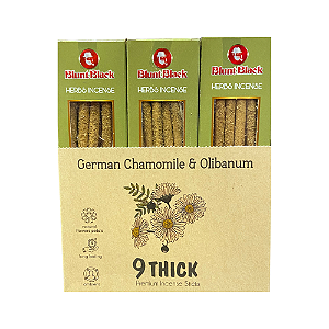 Incenso Natural Blunt Black - Gerânio, Camomila e Olíbano