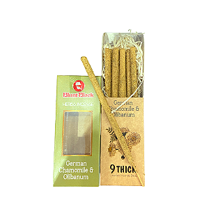 Incenso Natural Blunt Black - Gerânio, Camomila e Olíbano