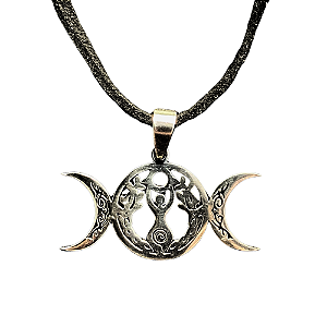 Talismã Sagrado Feminino e Triluna com Cordão