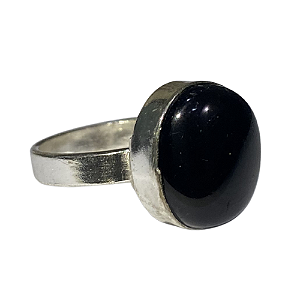 Anel Obsidiana Oval