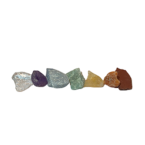 Kit Mini Cristais Brutos 7 Chakras