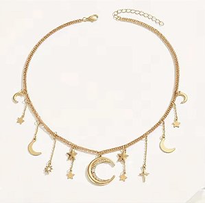Colar Lunar Dourado