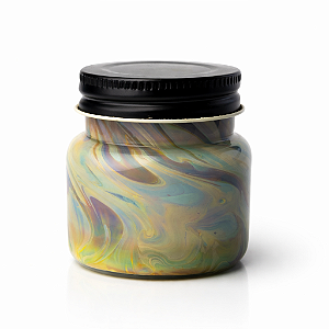 POTE DE VIDRO LINES PURPLES 55MM X 50MM INTERNA PRETA