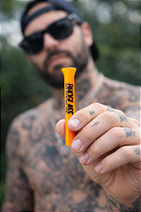 PITEIRA DE VIDRO FULL COLOR LARANJA (LAVA) 7CM