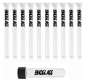 KIT 10 PITEIRAS DE VIDRO LONGA FINA 4MM X 7CM + TUBETE