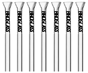 KIT 07 PITEIRAS DE VIDRO LONGA 4MM X 10CM