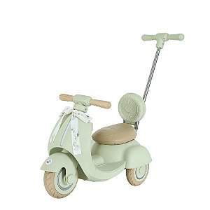 Moto Elétrica Infantil Scooter Com Empurrador Dirigível, Laço de Fita, Luz e Sons Unitoys