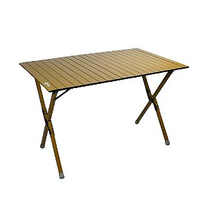 Mesa Dobrável Frade G Nautika 1,10m Estrutura Em Aço Com Bolsa De Transporte para Camping, Piquenique, Churrasco e Eventos