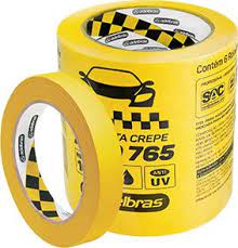 FITA CREPE AMARELA AUTO 765 - 18MM X 40M ADELBRAS