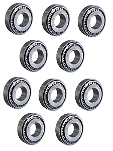 Kit 10 Rolamentos Capa E Cone 30204 20x47x14 - Gbr