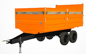 Carreta Metálica Basculante - Tampa Removível