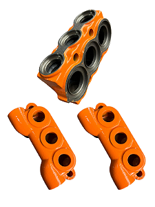 Kit Cabeçote Central + 2 Tampas Da Bomba Jacto Jp-75