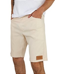Bermuda Com Elastano Comfy Bege
