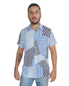 Camisa de Viscose Estampada Mariscal