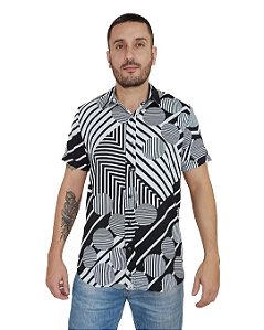 Camisa de Crepe Estampado São Paulo